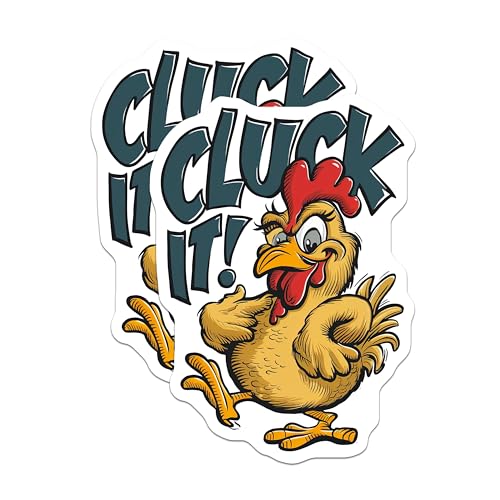 (2 Pack) Cluck It Magnets - Funny Chicken Magnets - Humorous Fridge Magnets - Farmhouse Kitchen - 5" On Longest Side - for Cars, Fridges, Toolboxes - Made in USA - MAG3958