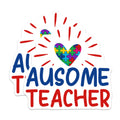 (2 Pack) Ausome Teacher Magnets - Autism Awareness - Special Ed Support - Educator Appreciation - School Staff - 5 Inches On Longest Side - Thick Durable Magnet - Made in USA - MAG38515