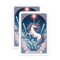 (2 Pack) Crystal Unicorn Magnets - Magical Fantasy Art Decor - Celestial Mythical Creature Collectible - 5 Inches On Longest Side - Thick Durable Magnet - Made in USA - MAG20623