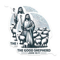 (2 Pack) Good Shepherd Jesus Magnets - Religious Home Decor - John 10:11 Scripture - 5 Inches On Longest Side - Thick Durable Magnet - Made in USA - MAG29669