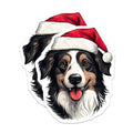 (2 Pack) Australian Shepherd Magnets - Christmas Dog Refrigerator Decor - Holiday Pet Lover - 5 Inches On Longest Side - Thick Durable Magnet - Made in USA - MAG25151