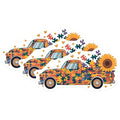 (3 Pack) Autism Awareness Decals - Puzzle Truck - Sunflower Car Decals - 3 Inches On Longest Side - Easy Peel & Apply - Made in USA - 3MCS8611
