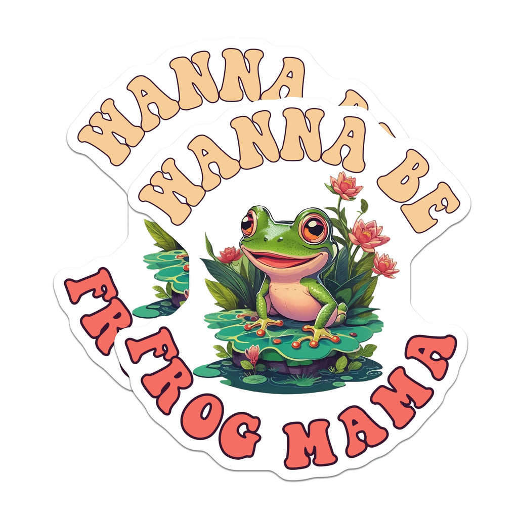 (2 Pack) Frog Mama Magnets - Cute Frog Decor - Animal Lover Fridge Magnets - 5" On Longest Side - Premium Magnet - for Cars, Refrigerators, Toolboxes, Lockers - Made in USA - MAG16698