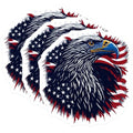 (3 Pack) American Eagle Decals - Patriotic Eagle - USA Flag Decals- 3 Inches On Longest Side - Easy Peel & Apply - Made in USA - 3MCS5528