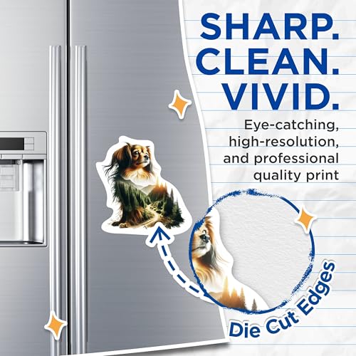 (2 Packs) Dog with Wilderness Magnets - Nature and Outdoors Beautiful Scenery Magnets - 5 Inches On Longest Side - Premium Magnet - for Fridges, Toolboxes, Cars - Made in USA - MAG2278