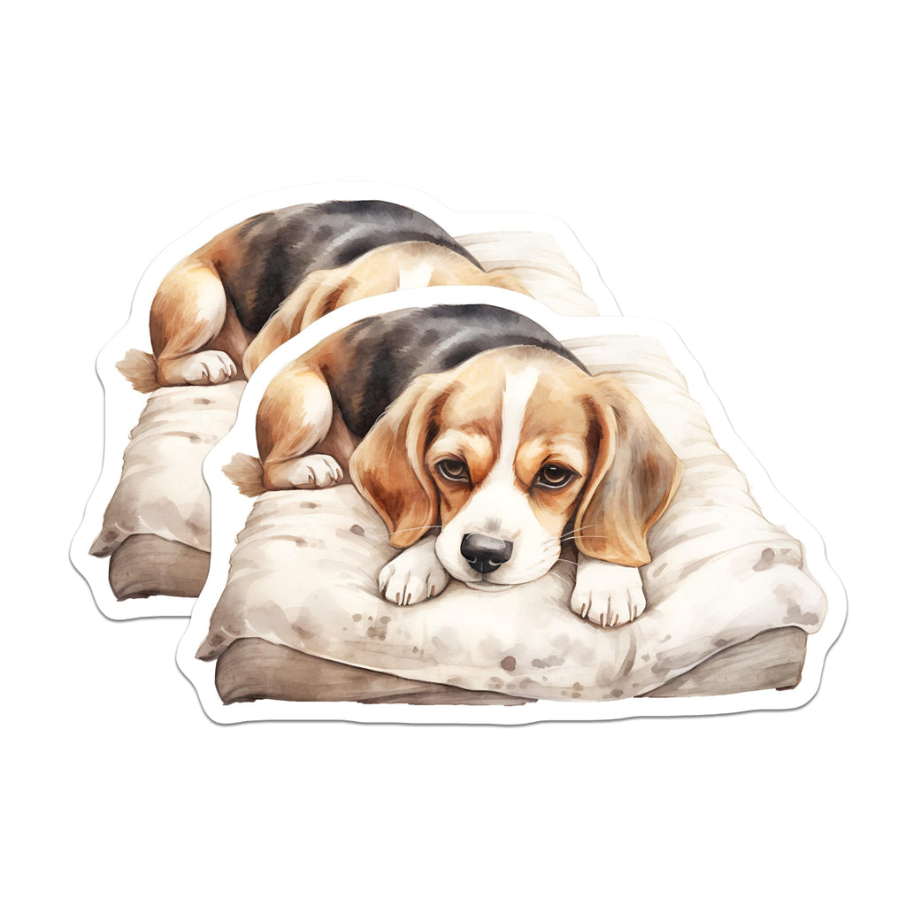 (2 Pack) Beagle Dog Magnets - Cute Pet Artwork - Home Decor Magnets - 5" On Longest Side - Premium Magnet - for Cars, Refrigerators, Toolboxes, Lockers - Made in USA - MAG17012