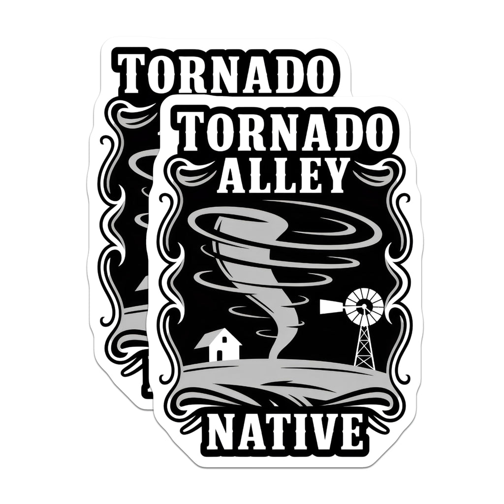 (2 Pack) Tornado Alley Magnets - Native Pride Decor - Weather Enthusiast Gift - 5" On Longest Side - Premium Magnet - for Cars, Refrigerators, Toolboxes, Lockers - Made in USA - MAG18896