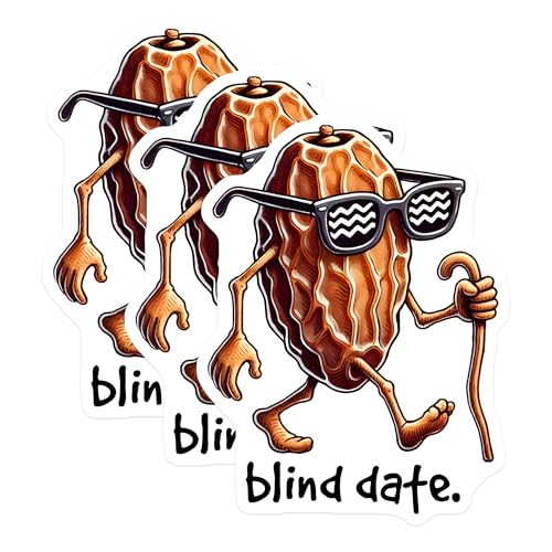 (3 Pack) Blind Date Decals - Funny Fruit - Punny Stickers - 3 Inches On Longest Side - Easy Peel & Apply - Made in USA - 3MCS6346