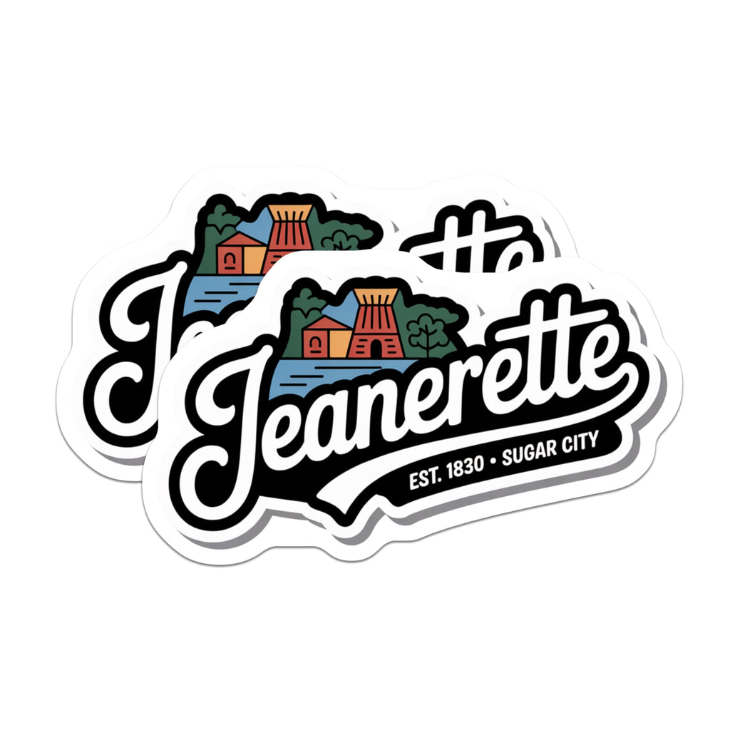 (2 Pack) Jeanerette Louisiana Magnets - Sugar City Souvenir - Town Landmark Decor - 5" On Longest Side - Premium Magnet - for Cars, Refrigerators, Toolboxes, Lockers - Made in USA - MAG18354