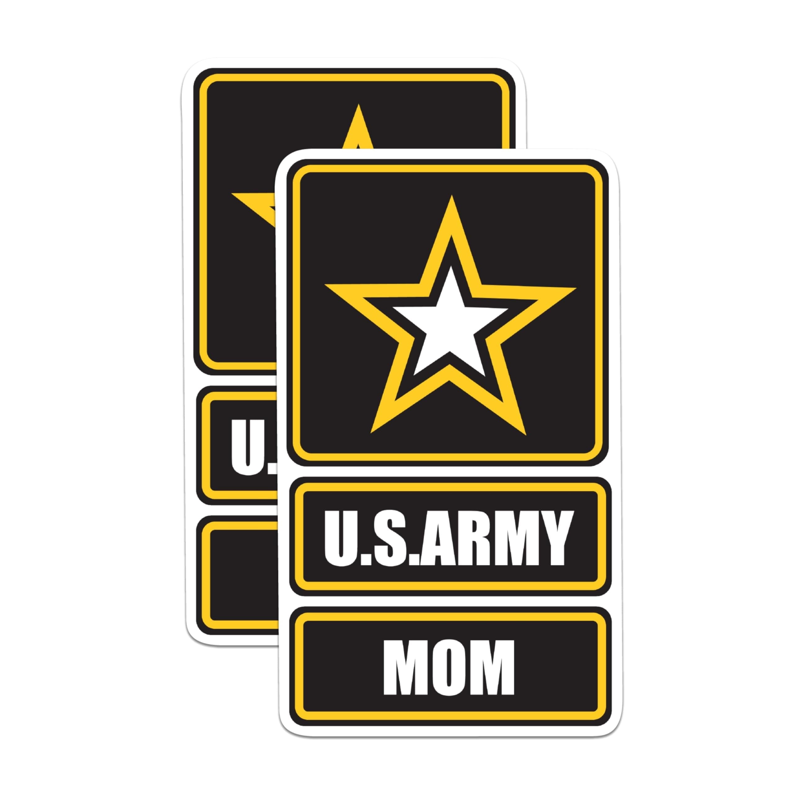 (2 Pack) US Army Mom Magnets - United States Army Military - 5" On Longest Side - Premium Magnet - for Cars, Refrigerators, Toolboxes - Made in USA - MAG1181