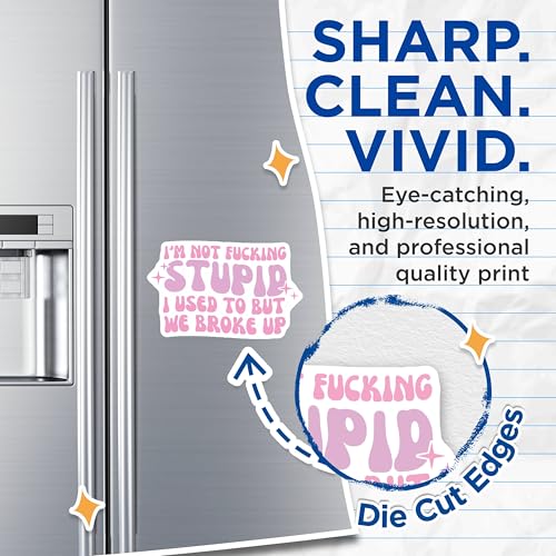 (2 Pack) Funny Quote Magnets Magnets - 5" On Longest Side - Made in USA - Sticks to Refrigerators & Metal Surfaces - MAG8486
