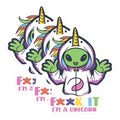 (3 Pack) Alien Unicorn Decals - Funny Outer Space - Quirky Laptop Decals - 3 Inches On Longest Side - Easy Peel & Apply - Made in USA - 3MCS6532