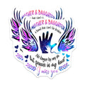 (2 Pack) Mother Daughter Magnets - Memorial Remembrance Decor - Celestial Bond Keepsake for Loved Ones - 5 Inches On Longest Side - Thick Durable Magnet - Made in USA - MAG37856