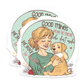 (2 Pack) Dog Mom Magnets - Funny Puppy Parent Saying - Sassy Pet Lover Refrigerator Decor - 5 Inches On Longest Side - Thick Durable Magnet - Made in USA - MAG37584