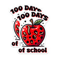 (2 Pack) 100 Days of School Magnets - Teacher Appreciation Decor - Funny Apple Worms - Milestone Celebration - 5 Inches On Longest Side - Thick Durable Magnet - Made in USA - MAG38276