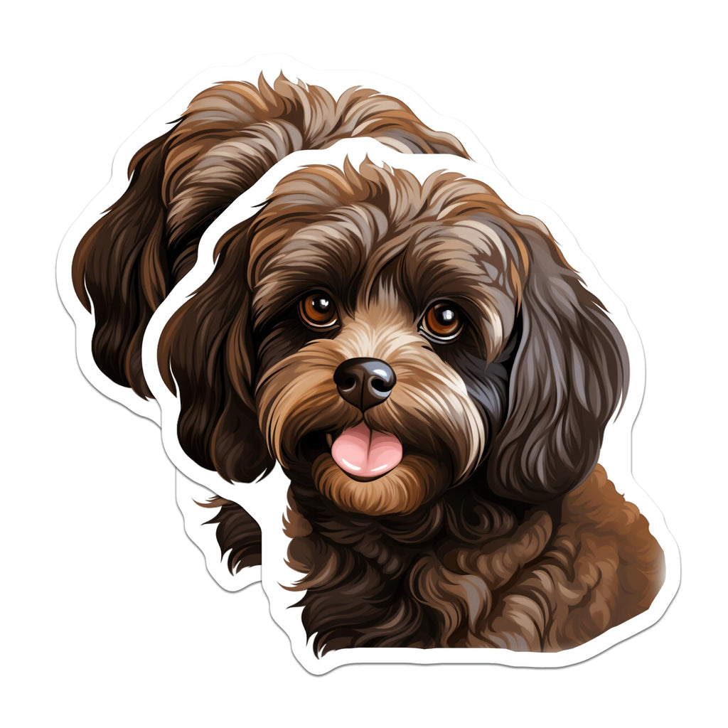 (2 Pack) Havanese Dog Magnets - Brown Puppy Illustration - Adorable Pet Lover Fridge Decor - Cute Canine Home Accent - 5 Inches On Longest Side - Thick Durable Magnet - Made in USA - MAG24369