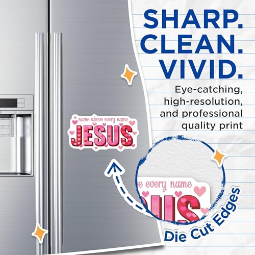 (2 Pack) Jesus Magnets Magnets - 5" On Longest Side - Made in USA - Sticks to Refrigerators & Metal Surfaces - MAG9013