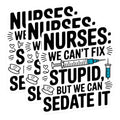(3 Pack) Nurse Decals - Funny Nurse Saying - Nurse Quote - Laptop Decal - 3 Inches On Longest Side - Easy Peel & Apply - Made in USA - 3MCS4569