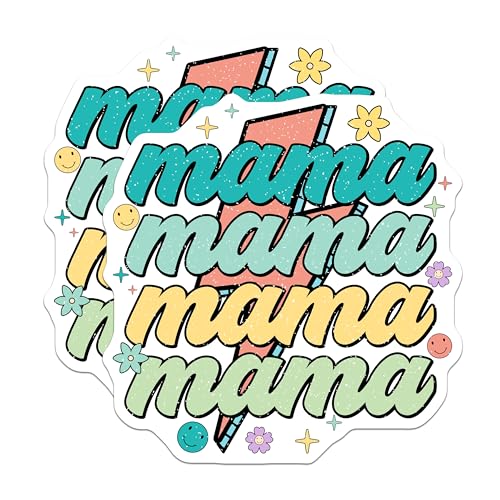 (2 Pack) Mama Magnets Magnets - Cute Mama Designs - Colorful Mama Illustration - 5" On Longest Side - Made in USA - Sticks to Refrigerators & Metal Surfaces - MAG8960