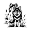 (2 Pack) Forest Wolf Magnets - Wildlife Decor - Woodland Animal Art - Nature Lover - Fridge Cabinet Magnets - 5 Inches On Longest Side - Thick Durable Magnet - Made in USA - MAG36342