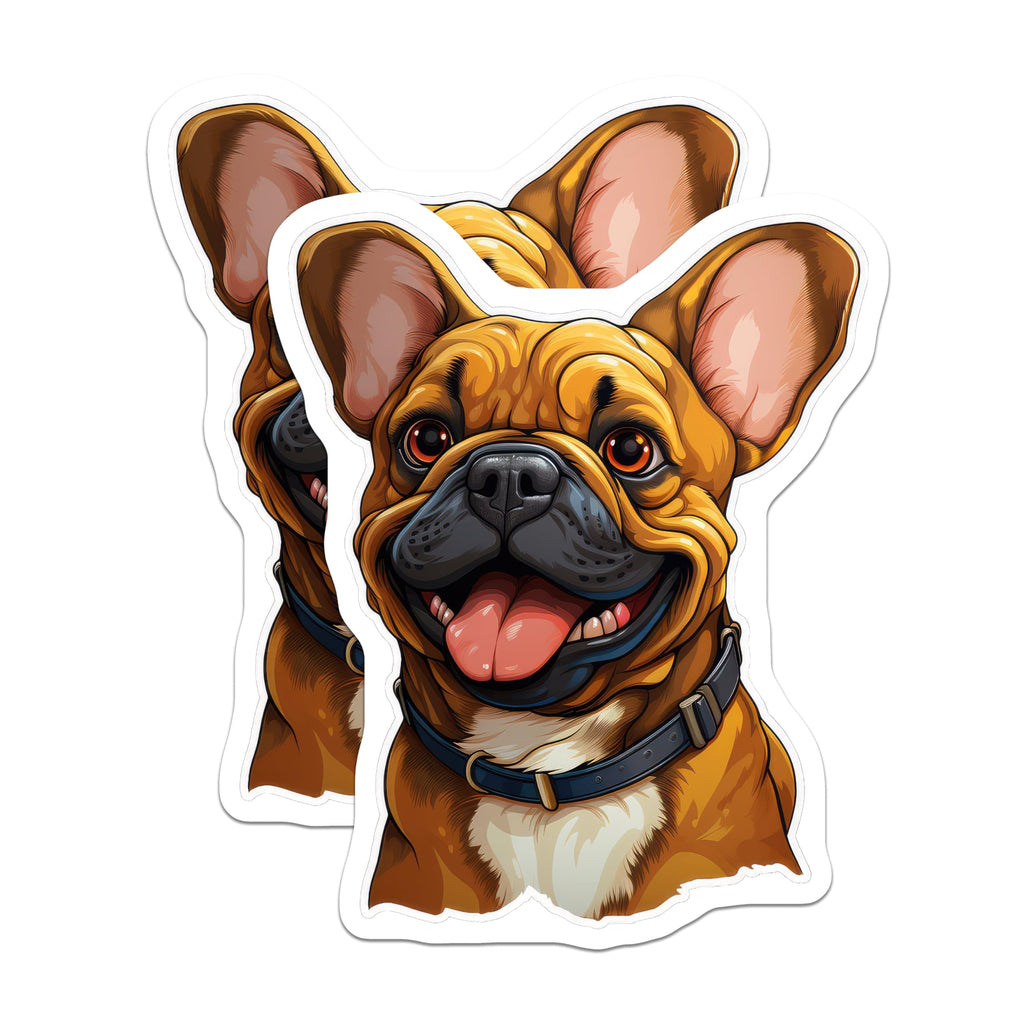 (2 Pack) French Bulldog Magnets - Cute Dog Art Magnet - Refrigerator Magnets - Animal for Dog Lovers - 5" On Longest Side - for Cars, Fridges, Toolboxes - Made in USA - MAG3932