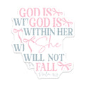 (2 Pack) God is Within Her Magnets - Psalm 46:5 Scripture - Christian Woman Inspiration - Faith Home Decor - 5 Inches On Longest Side - Thick Durable Magnet - Made in USA - MAG26541