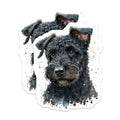 (2 Pack) Black Terrier Magnets - Watercolor Dog Art - Pet Lover Decor - 5 Inches On Longest Side - Thick Durable Magnet - Made in USA - MAG28121