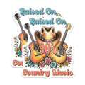 (2 Pack) Raised On 90's Country Music Magnets - Vintage Country Theme - Western Cowboy Hat Guitar - 5" On Longest Side - for Cars, Refrigerators, Toolboxes, Lockers - Made in USA BMCS3151