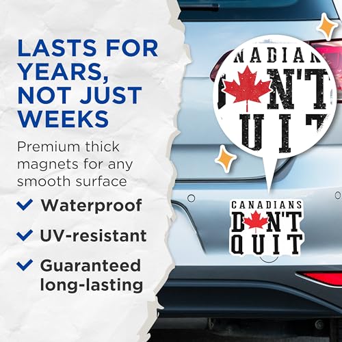 (2 Pack) Inspirational Canadian Quote Magnet - 5" On Longest Side - Sticks to Smooth Flat Surfaces - Made in USA - MAG9899