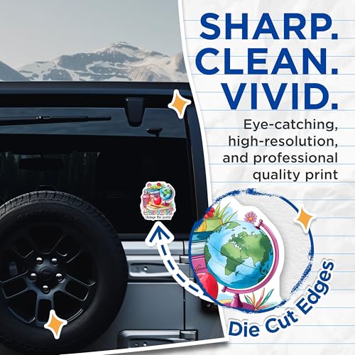 (2 Pack) Librarians Change The World Stickers - Teacher Appreciation Stickers - School Library Stickers - 5" On Longest Side - Sticks to Smooth Flat Surfaces - Made in USA - BMCS3725