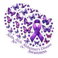 (3 Pack) Alzheimers Awareness Decals - Purple Ribbon Butterfly - Laptop Decal - 3 Inches On Longest Side - Easy Peel & Apply - Made in USA - 3MCS8545
