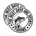 (2 Pack) Fishing Magnets - Best Days Fishing - Angler Magnet - 5" On Longest Side - Premium Magnet - for Cars, Refrigerators, Toolboxes, Lockers - Made in USA - MAG17035