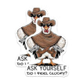 (2 Pack) Funny Chicken Stickers - Western Theme - Humor Stickers for Laptops - 5" On Longest Side - Sticks to Smooth Flat Surfaces - Made in USA - BMCS5711