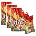 (3 Pack) Utah Decals - State Pride Stickers - Beehive State - 3 Inches On Longest Side - Easy Peel & Apply - Made in USA - 3MCS0172