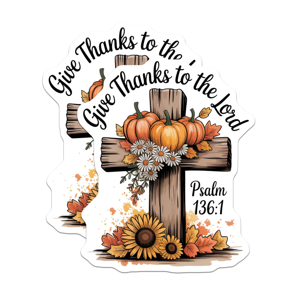 (2 Pack) Fall Thanksgiving Magnets - Pumpkin Decor - Religious Christian Magnet Set- 5" On Longest Side - Sticks to Smooth Flat Surfaces - Made in USA - MAG11419