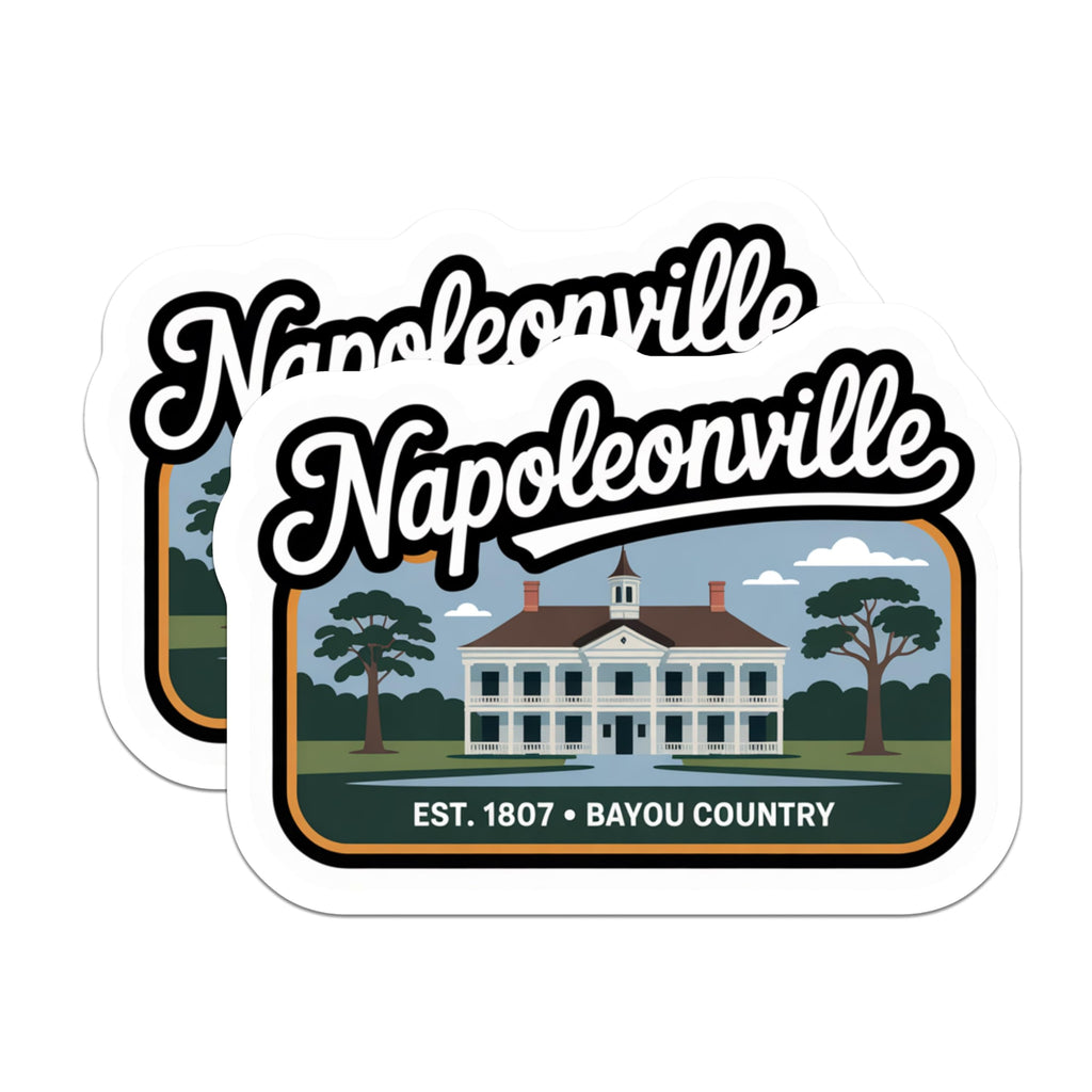 (2 Pack) Napoleonville Magnets - Louisiana Bayou Country - Historic Plantation House - 5 Inches On Longest Side - Thick Durable Magnet - Made in USA - MAG19057