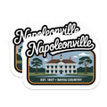 (2 Pack) Napoleonville Magnets - Louisiana Bayou Country - Historic Plantation House - 5 Inches On Longest Side - Thick Durable Magnet - Made in USA - MAG19057