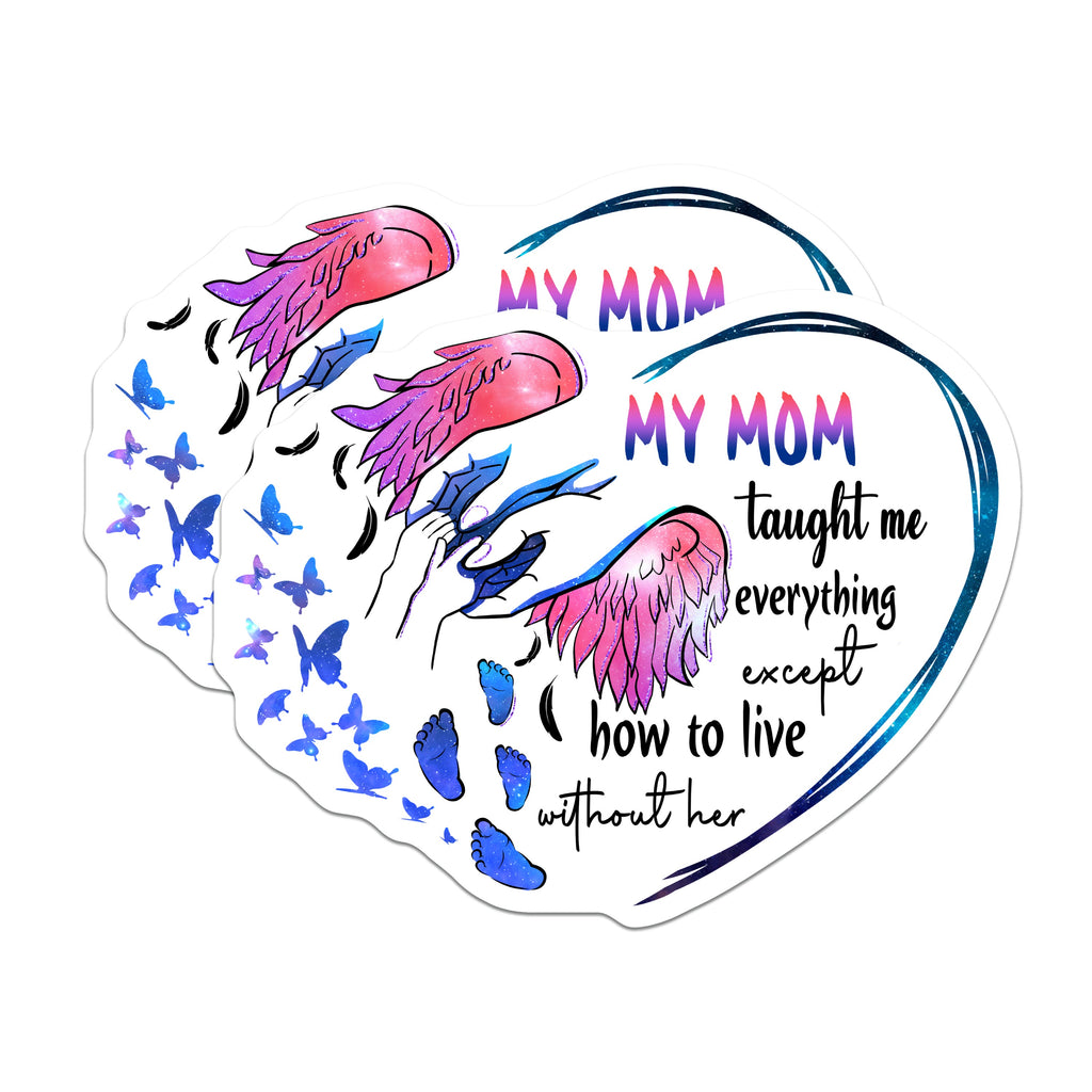 (2 Pack) Loss of Mom Memorial Magnets - Mother Remembrance - Angel Mom Missing You - Sympathy Keepsake - Bereavement Support Decor - 5" - Thick Durable Magnet - Made in USA - MAG39043