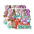 (2 Pack) Easter Jesus Crawfish Magnets - Spring Holiday Decor - Religious Seafood Theme - 5 Inches On Longest Side - Thick Durable Magnet - Made in USA - MAG24753