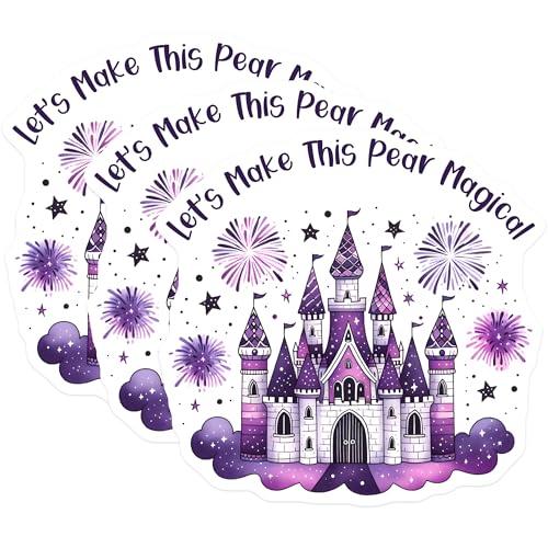 (3 Pack) Magical Castle Decals - Fantasy Castle Decal - Laptop Decals - 3 Inches On Longest Side - Easy Peel & Apply - Made in USA - 3MCS6822