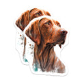 (2 Pack) Vizsla Magnets - Hungarian Pointer Artwork - Canine Home Decor for Pet Owners - 5 Inches On Longest Side - Thick Durable Magnet - Made in USA - MAG23868