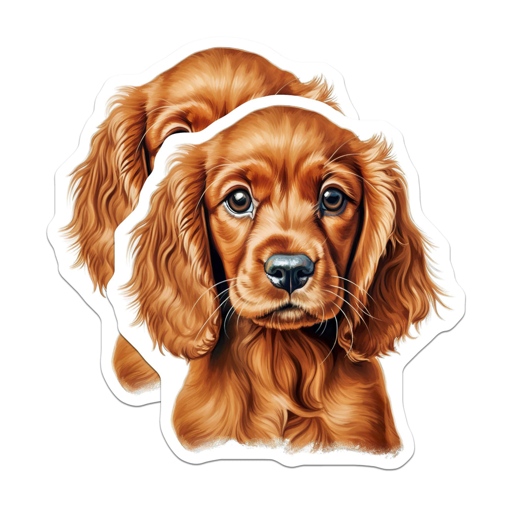 (2 Pack) Cocker Spaniel Puppy Magnets - Dog Lover Refrigerator Decor - Pet Owner Kitchen Accessory - 5 Inches On Longest Side - Thick Durable Magnet - Made in USA - MAG26755