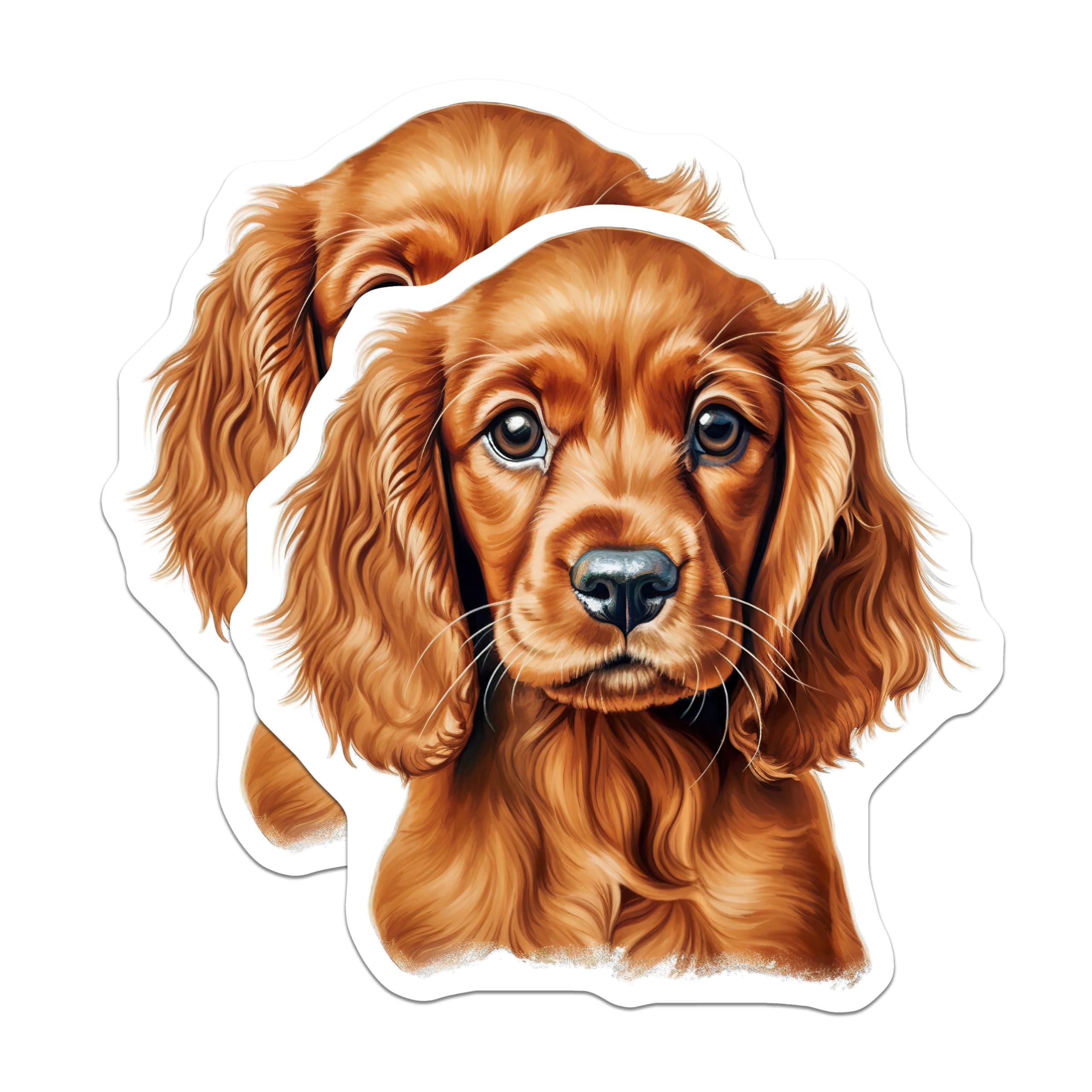 (2 Pack) Cocker Spaniel Puppy Magnets - Dog Lover Refrigerator Decor - Pet Owner Kitchen Accessory - 5 Inches On Longest Side - Thick Durable Magnet - Made in USA - MAG26755