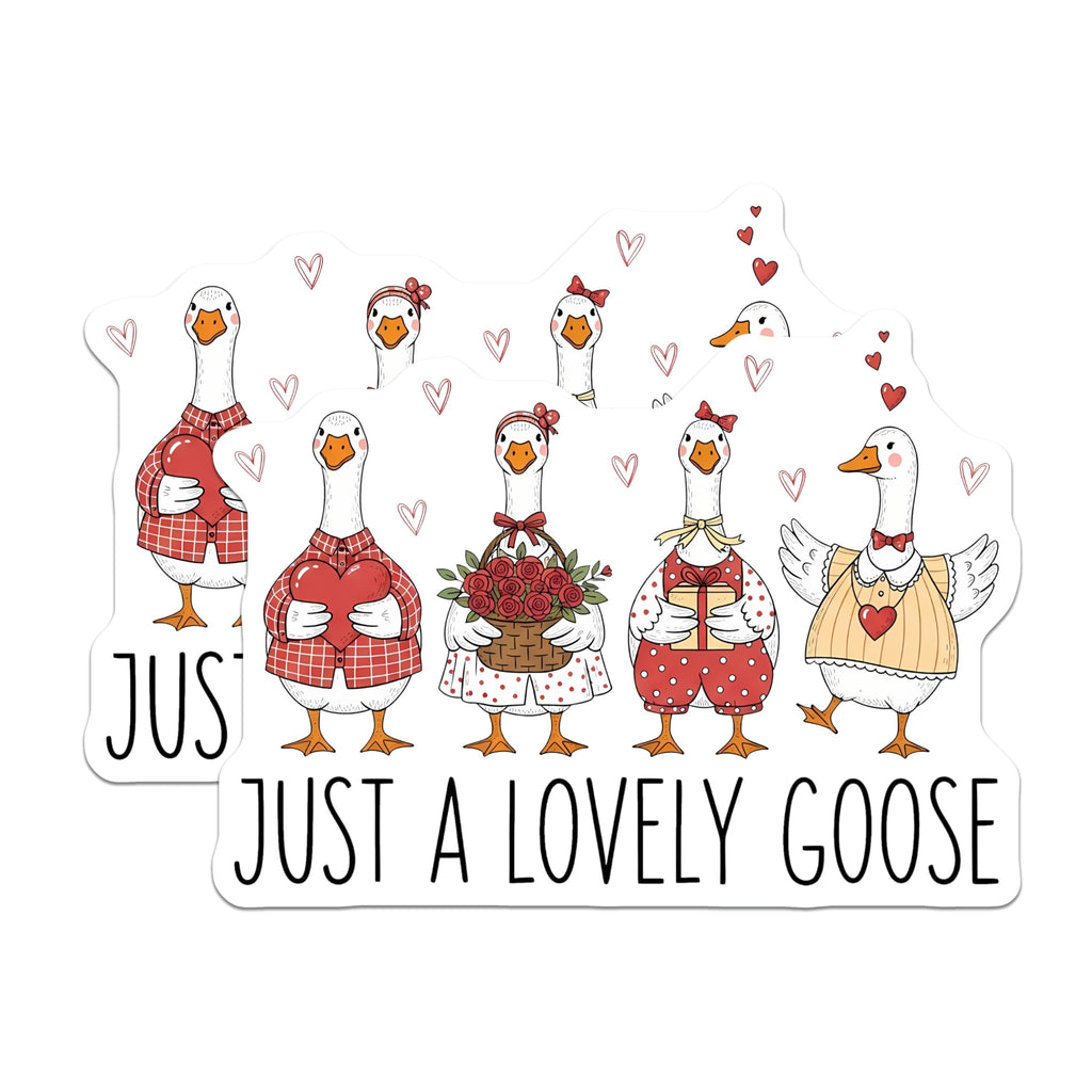 (2 Pack) Goose Magnets - Cute Animal Magnets - Lovely Geese Decor - 5" On Longest Side - Premium Magnet - for Cars, Refrigerators, Toolboxes, Lockers - Made in USA - MAG14410