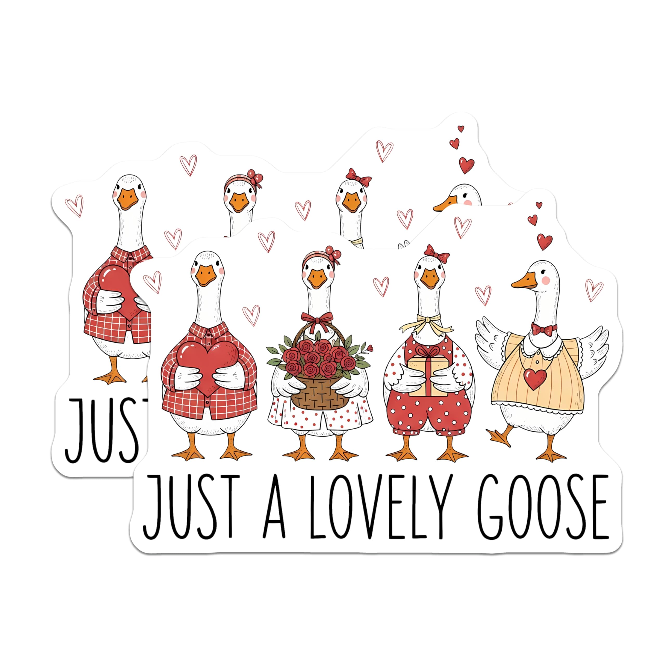 (2 Pack) Goose Magnets - Cute Animal Magnets - Lovely Geese Decor - 5" On Longest Side - Premium Magnet - for Cars, Refrigerators, Toolboxes, Lockers - Made in USA - MAG14410