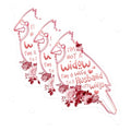 (3 Pack) Cardinal Wife Decals - Husband with Wings - Memorial Decals - 3 Inches On Longest Side - Easy Peel & Apply - Made in USA - 3MCS4895