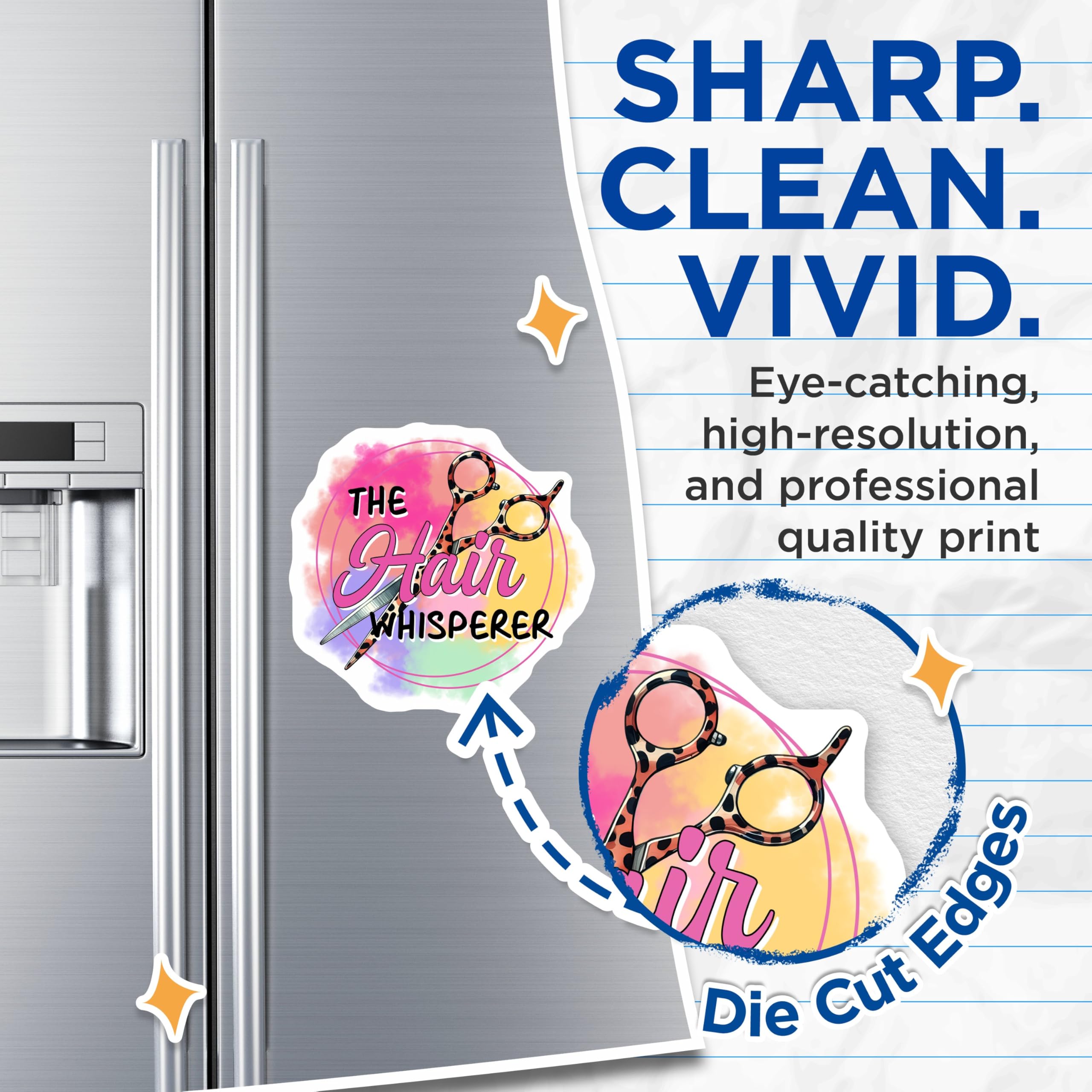 (2 Pack) The Hair Whisperer Magnets - Hair Stylist Decor - 5" On Longest Side - for Cars, Fridges, Toolboxes - Made in USA - MAG7565