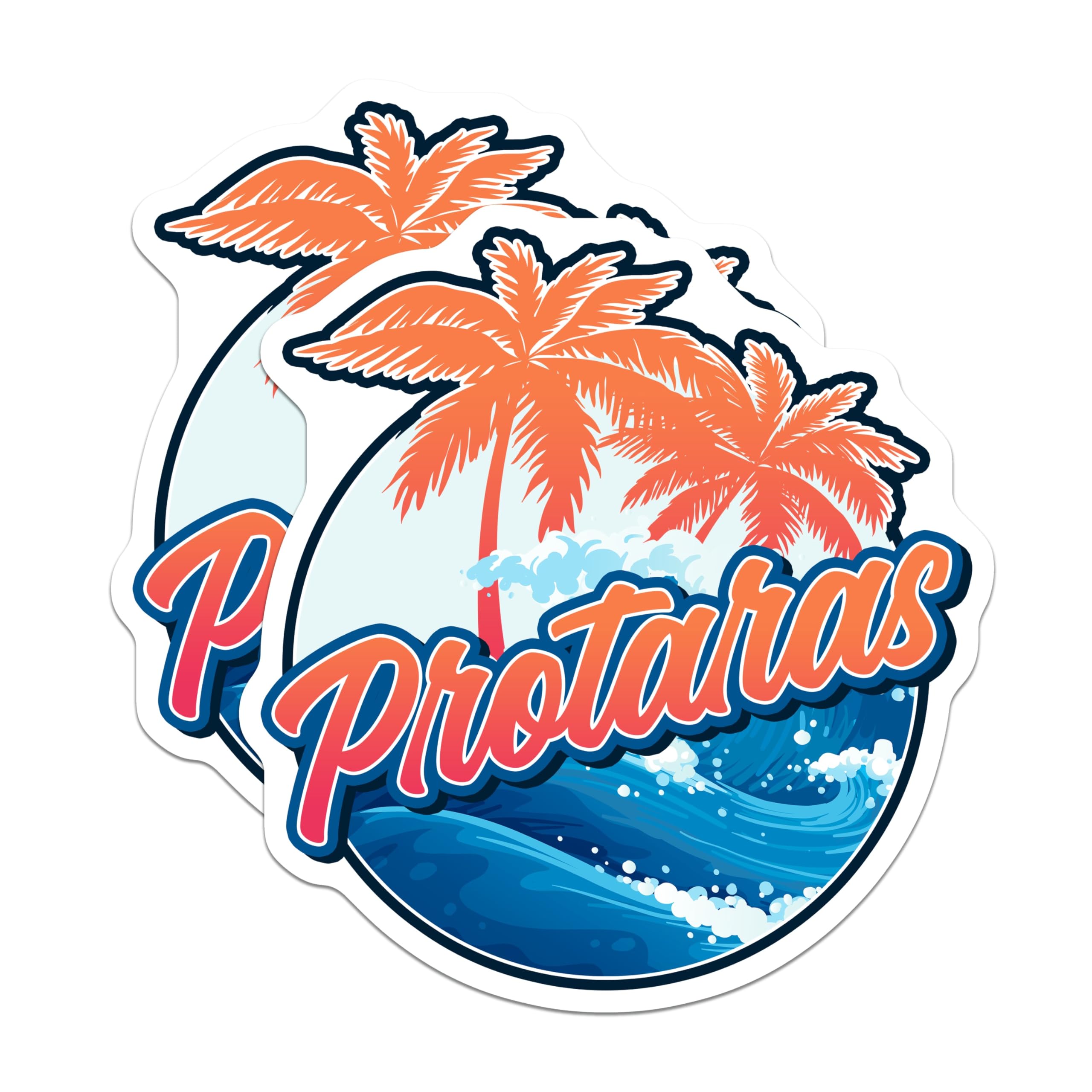 (2 Pack) Protaras Cyprus Magnets - Travel Souvenir - Fridge Magnet Decor - 5" On Longest Side - Premium Magnet - for Cars, Refrigerators, Toolboxes, Lockers - Made in USA - MAG17444