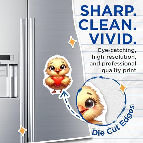 (2 Pack) Cute Chick Magnets - Heart Holding Chick - Adorable Refrigerator - 5" On Longest Side - for Cars, Fridges, Toolboxes - Made in USA - MAG3664