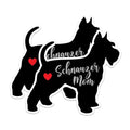 (2 Packs) Schnauzer Mom Magnets - Schnauzer Dog Breed Magnets - 5 Inches On Longest Side - Premium Magnet - for Fridges, Toolboxes, Cars - Made in USA - MAG2518